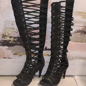 New! Ashley Stewart Wide width Gladiator heels